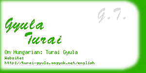 gyula turai business card